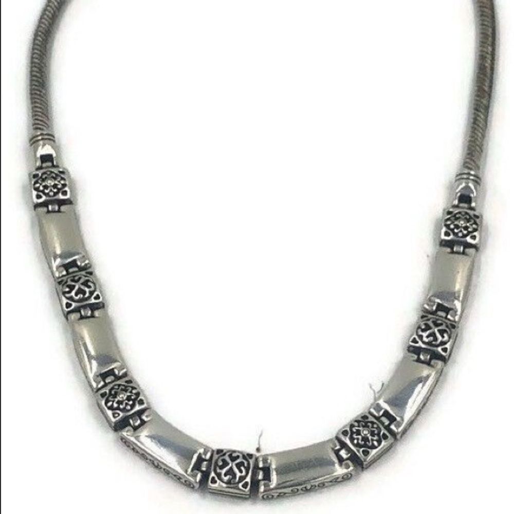 Brighton retired Tribeca Silver Collar Necklace